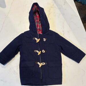 JoJo Maman Bebe Navy Toggle Puffer Jacket